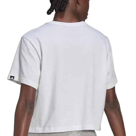 ADIDAS Women's Farm Tie-dye Inspo Cropped Graphic T-Shirt MEDIUM - Picture 4 of 4